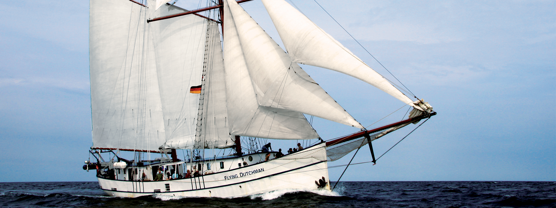 The flying dutchman sailing through the sea