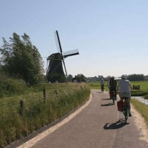 Cyclists at the windmill