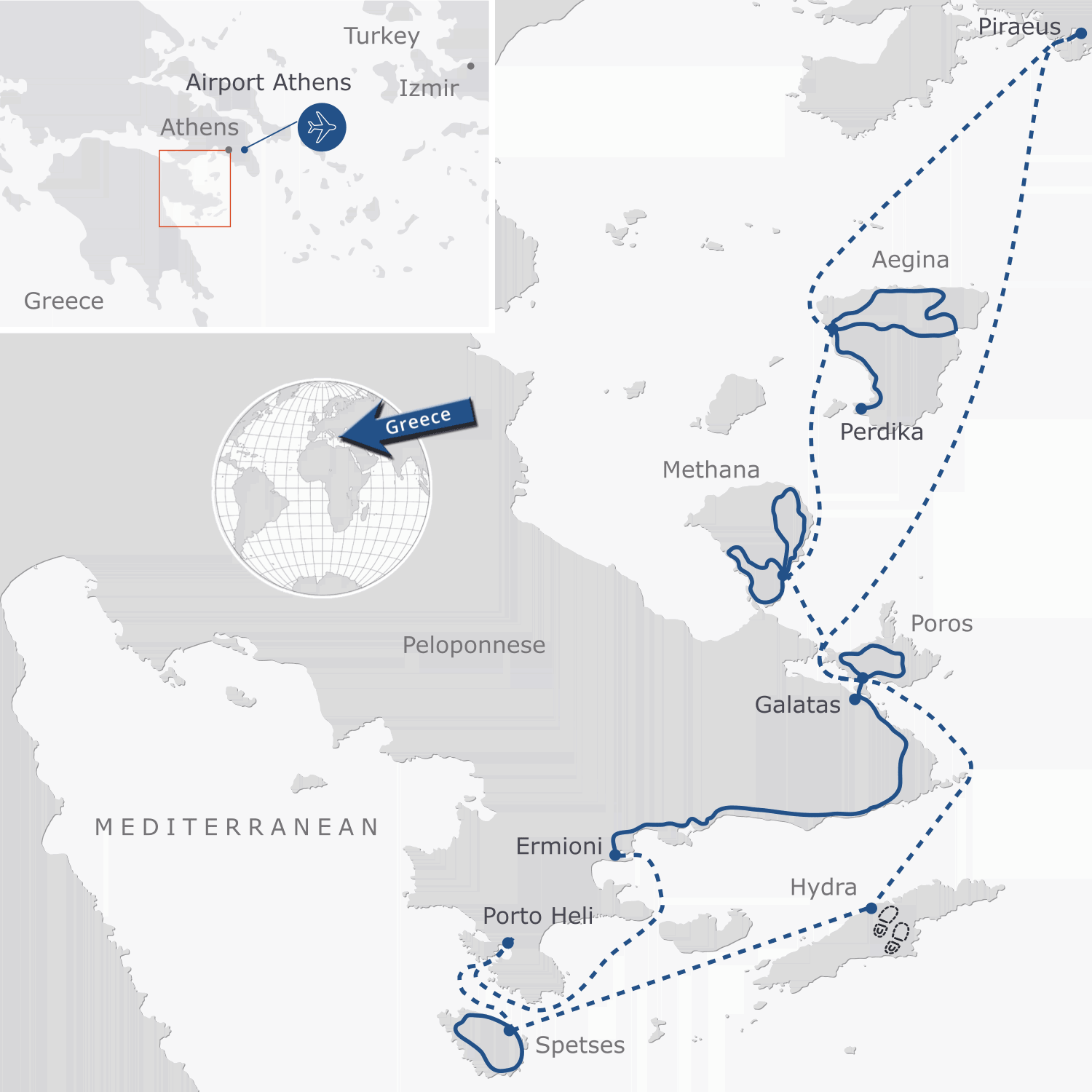 Map with a route