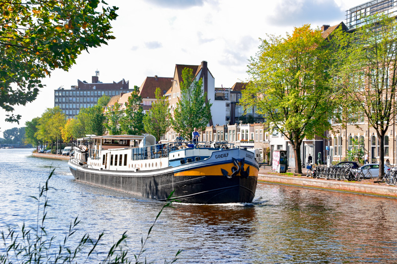 The ship Gandalf sails into Amsterdam