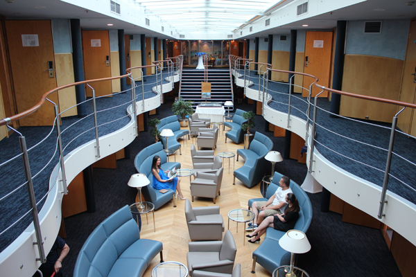 The Atrium on the ship Primadonna