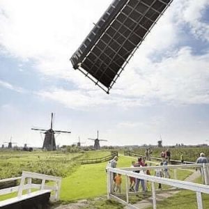 Several windmills in Kinderdijk