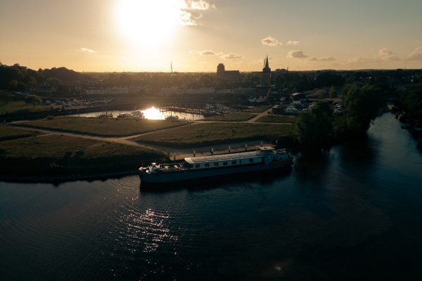 Lena Maria Drone View with the sun