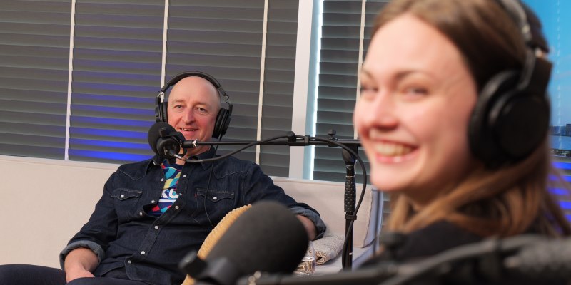 Bert and Ennie during the Podcast